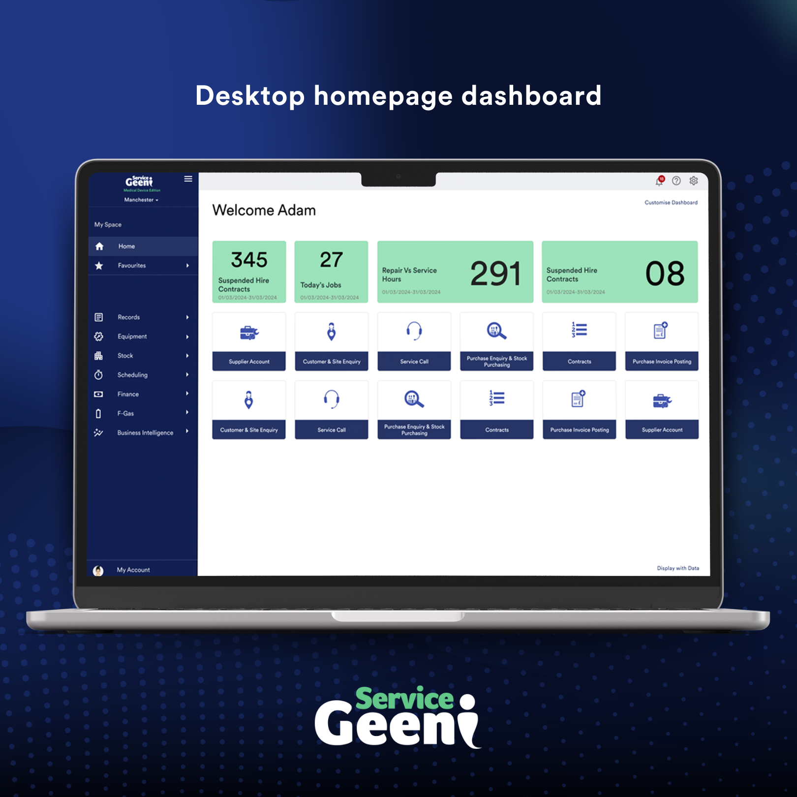 screenshot of Service Geeni